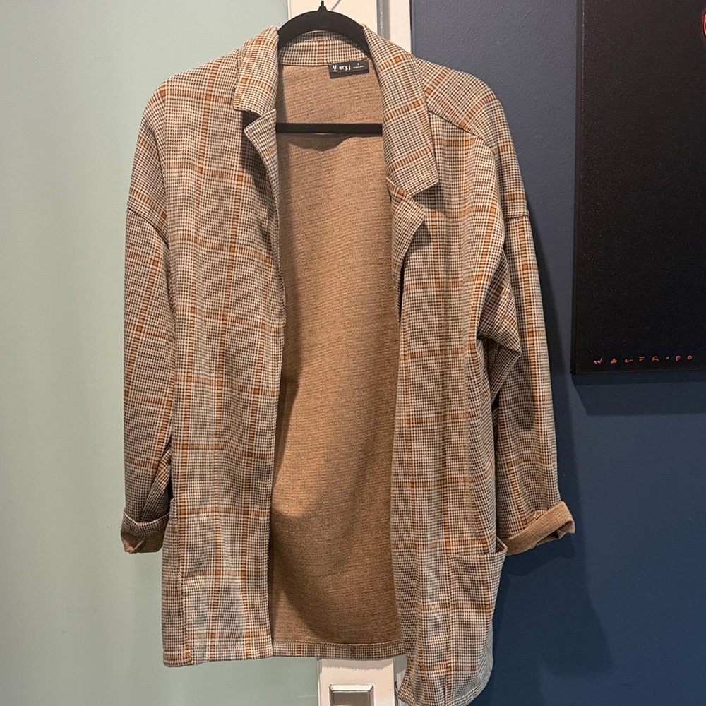 Oversized Plaid Blazer